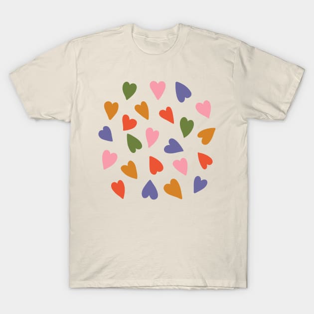 Tween spirit simple colorful hearts T-Shirt by Natalisa